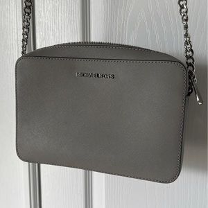 Authentic Michael Kors Grey Crossbody Purse